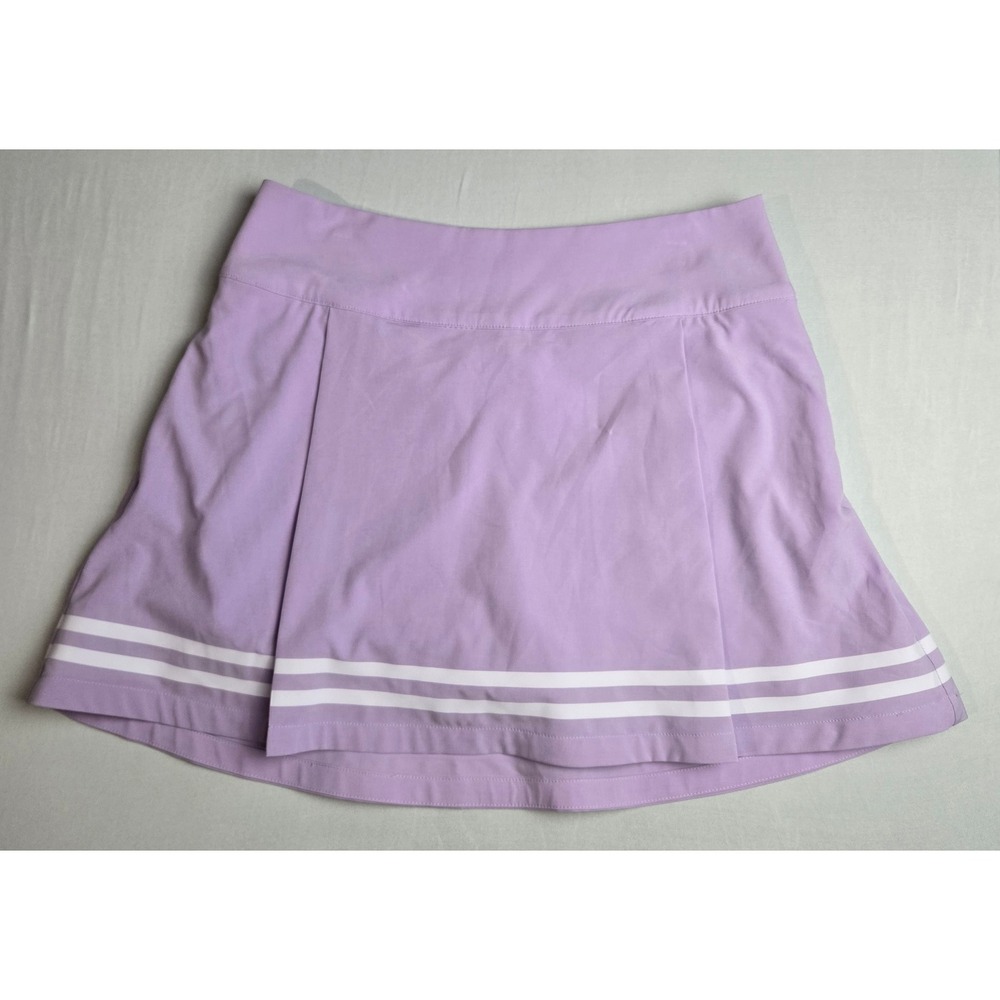 CALIA TrueLight Golf Skort Purple White Striped Pleated Athletic Skirt Size 4